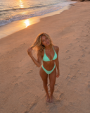 Mint Green Starfish Triangle Bikini Set